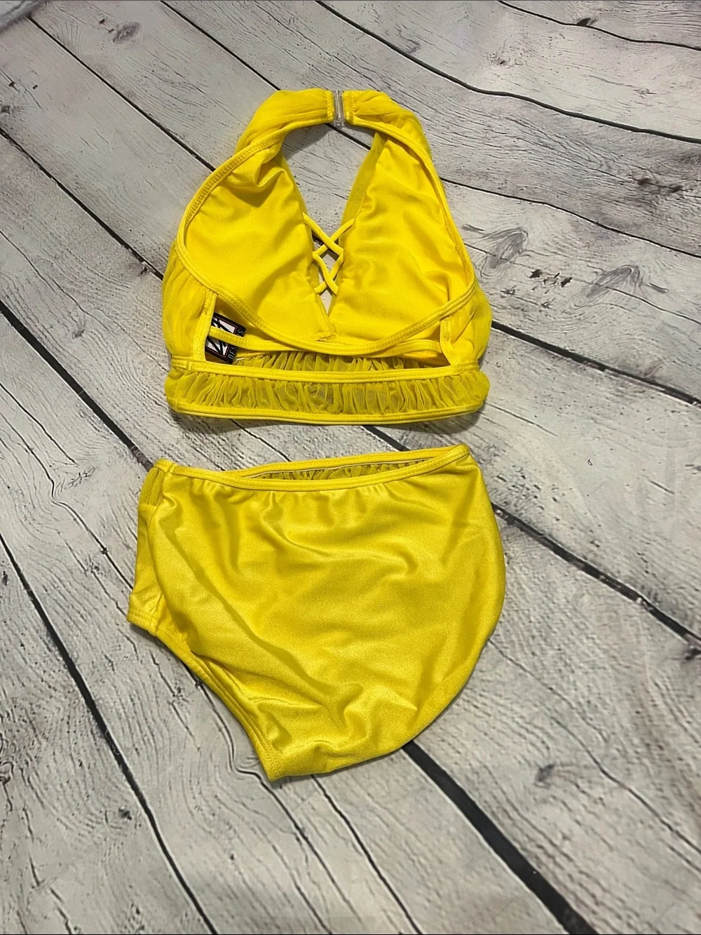 LA Dance Designs Yellow Dance Two-Piece Halter Set / Costume Base CL